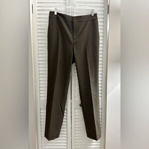 BCBGMAXAZRIA Dark Green Wool feel straight leg pant